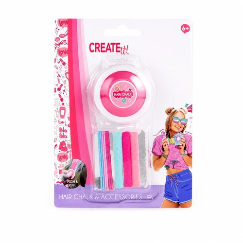 Create It! Hairchalk And Hair Accesoires Roze