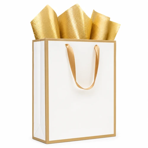 Luxe Goodiebag Wit met gouden lijst