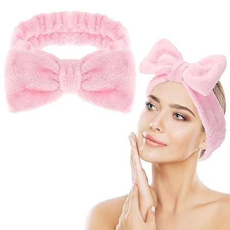 Roze Spa Haarband met Strik